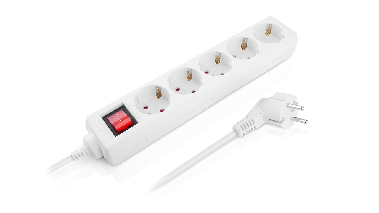 Фільтр мережевий REAL-EL RS-Protect M, 5 розеток 1.8 м, white (EL122300025)